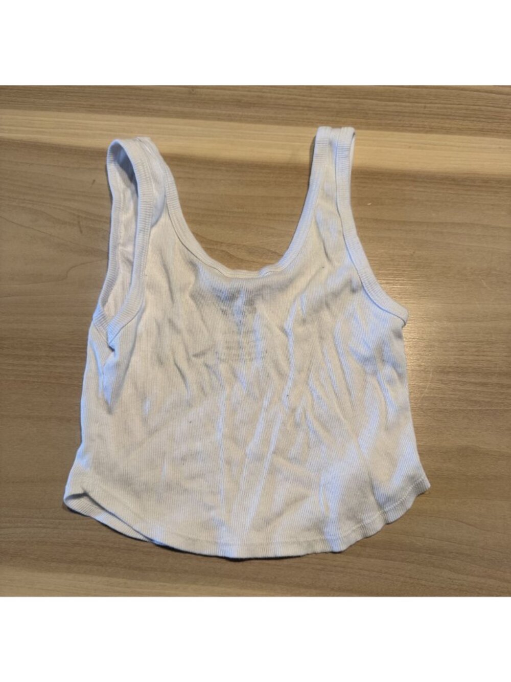 Boys Lie White Logo Patch Cropped Cotton Blend Tank Top Women's Size Large L - Picture 2 of 4